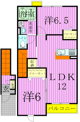 SPES　PIRUMⅡ（スペースピルム） 202号室 間取り