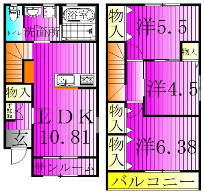 リーブルファイン愛宕駅前Ⅰ 間取り