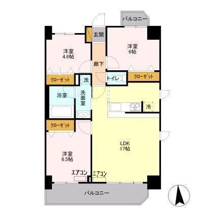 アンクレージュ 705号室 間取り
