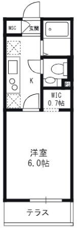 クレスI 106号室 間取り