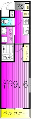 ヴェゼル 101号室 間取り