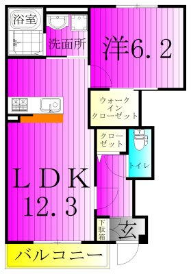 （仮称）柏市船戸　新築アパート 101号室 間取り