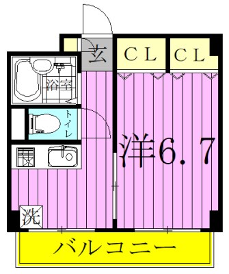 メゾンソレイユ 405号室 間取り