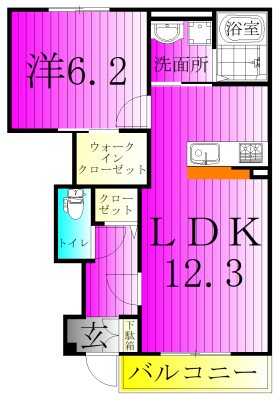 アバンセ 105号室 間取り