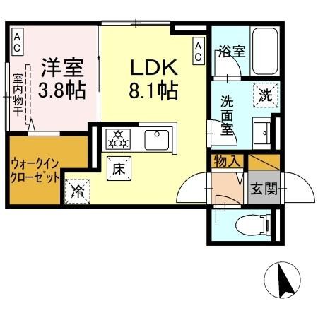 Kurashiro 105号室 間取り