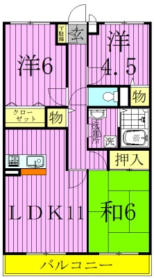 コート・グランディア西新井 間取り図