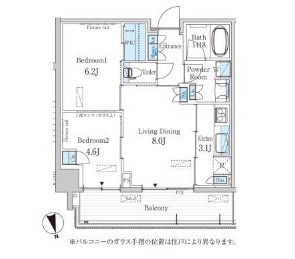 パークアクシス柏の葉 1217号室 間取り