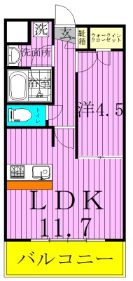 ラグゼナ流山おおたかの森 808号室 間取り