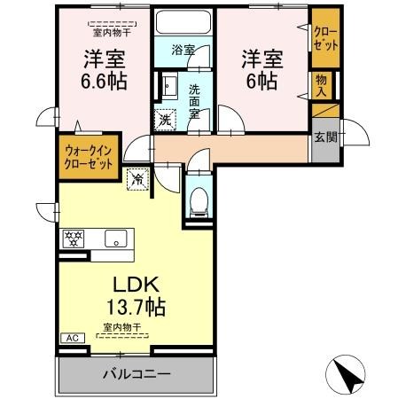 Espoir iv 203号室 間取り