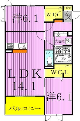 リシェスⅠ 間取り