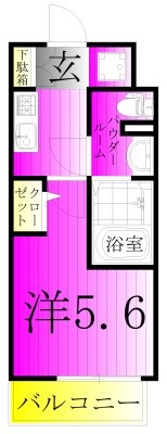 GENOVIA天王台 435号室 間取り