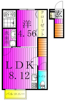 AJ南柏First 201号室 間取り