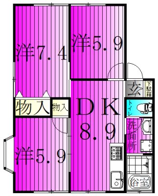 ＭＫルーミー 101号室 間取り