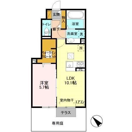 コンフォールコートⅡ 102号室 間取り