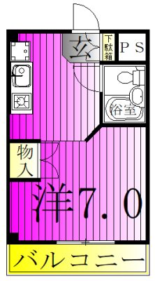 マンションニューシャイン  間取り
