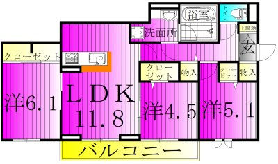 セレーノ・フォレ 101号室 間取り