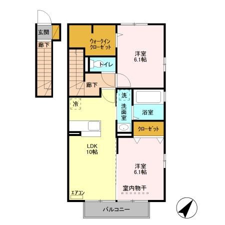 Ｌｉｅｎ 201号室 間取り