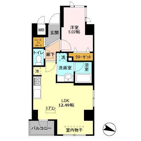 セレス稔台 506号室 間取り