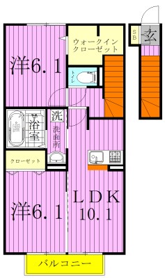 メゾンド・グローリー 203号室 間取り