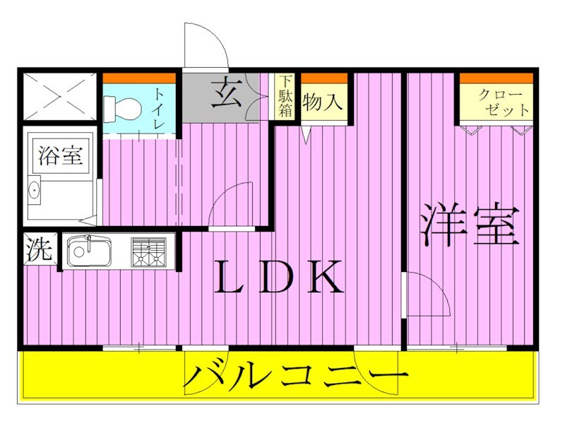 シャイン竹ノ塚 間取り図