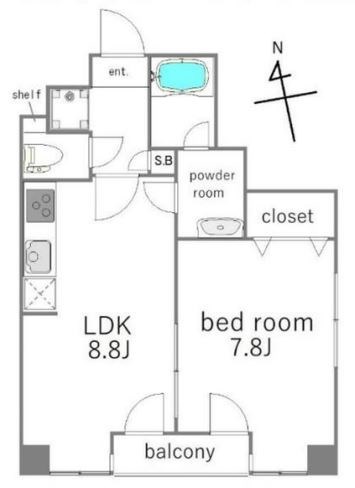 メゾンドール北千住 間取り図