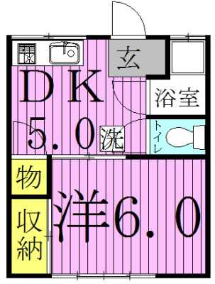 レグレス 102号室 間取り