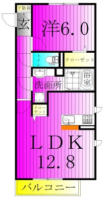 クレアⅠ 301号室 間取り