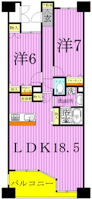 ロイヤルパークス西新井 間取り図