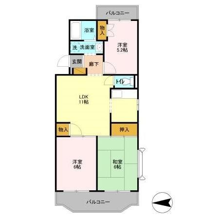 ジャスティス 1番館 間取り