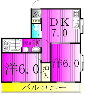 雅弐番館 201号室 間取り
