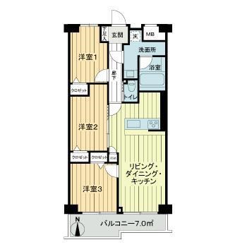 尾久橋スカイハイツ   間取り図