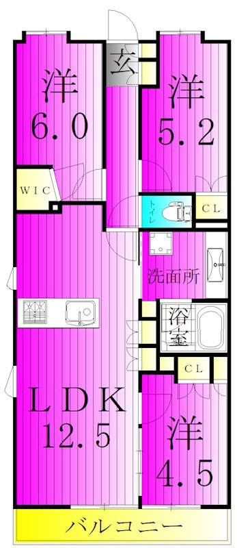 パークホームズ柏あけぼの二丁目 309号室 間取り