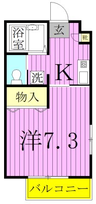 モン・シャトー 201号室 間取り
