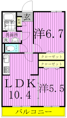 Ｎ.ウエストコート 104号室 間取り