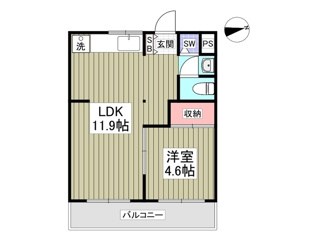 六高ハイツ 304号室 間取り