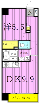 ELLEGARDEN柏の葉 303号室 間取り