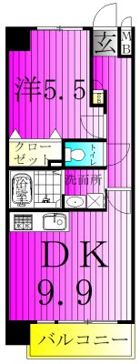 ELLEGARDEN柏の葉 303号室 間取り
