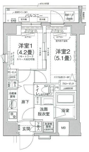 ルフレプレミアム町屋 間取り図