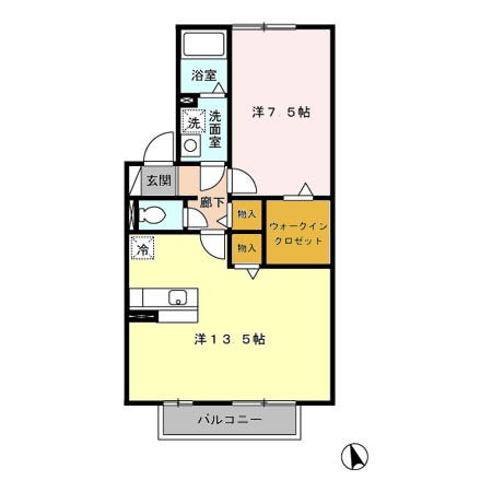 Ｋ－ウェルⅡ 203号室 間取り