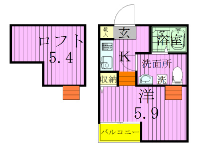 ＫＡＨＡＬＥ松戸Ｂ 201号室 間取り