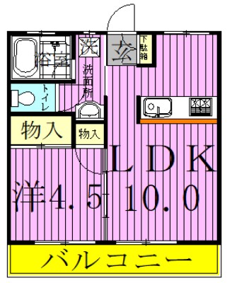 シーナハイツ３号棟 302号室 間取り