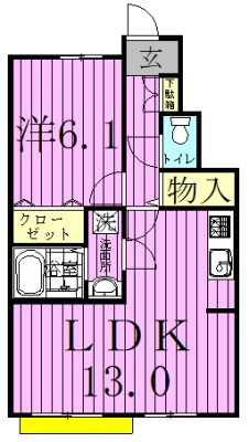 宝ルーセントＢ 間取り図