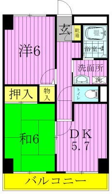 キャトル白山  202号室 間取り
