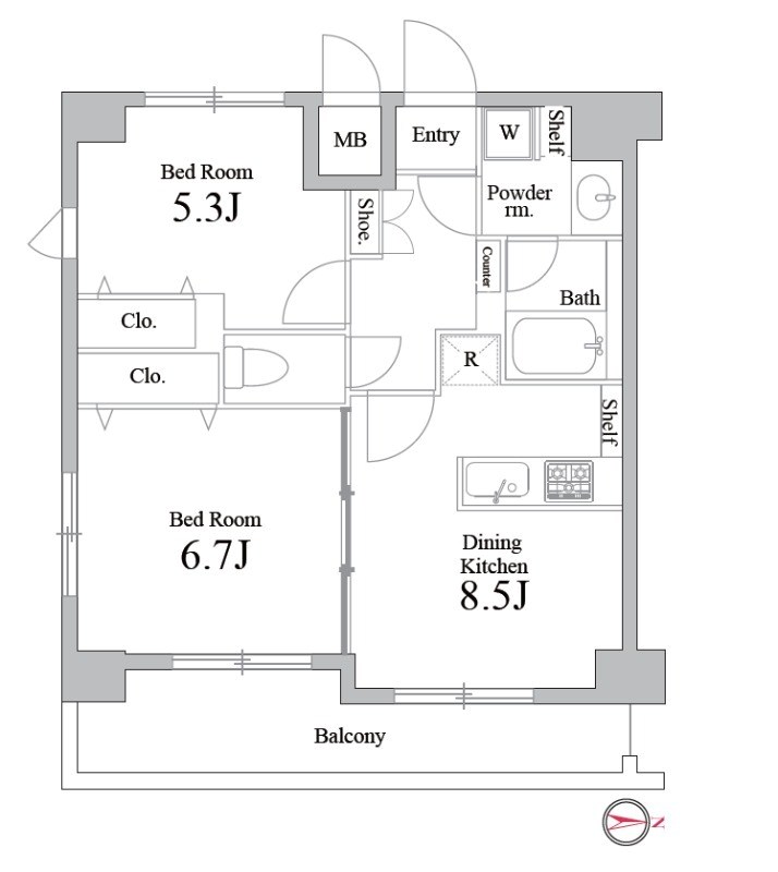 グランパーク町屋 間取り図