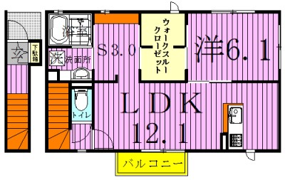 スペランツァＤ 201号室 間取り