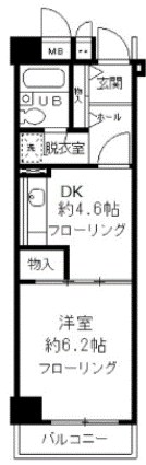 松戸駅前ハイツ 403号室 間取り