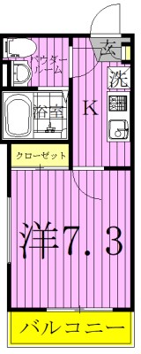 VISTA柏 201号室 間取り