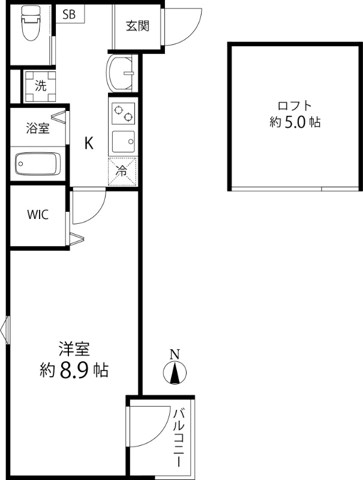 T&amp;rsquo;s Cuore六町Ⅱ 間取り図