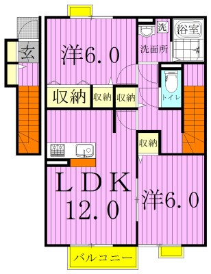 チェリーコートⅠ 205号室 間取り