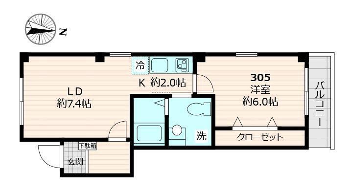 クロストーン町屋 間取り図